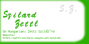 szilard zettl business card